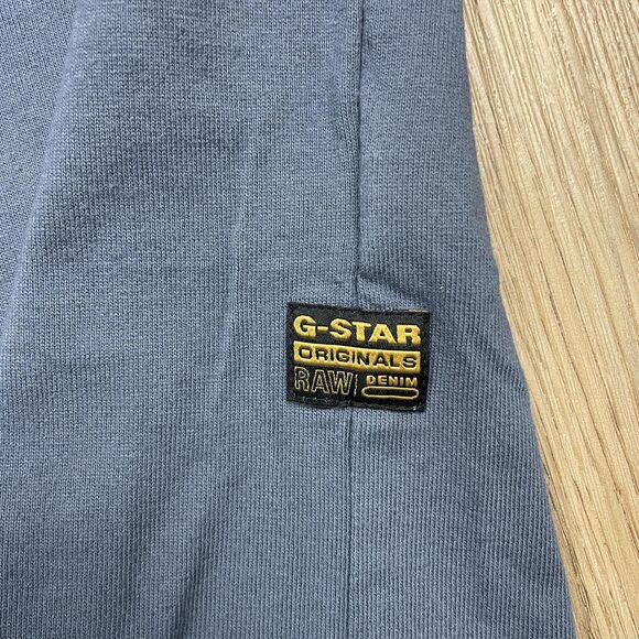 G-Star RAW Shirt Mens XL Blue Oversized Fit Just The Product Logo Tee Crewneck - Picture 3 of 10